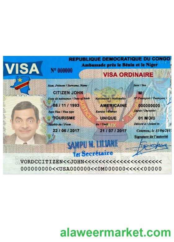 CONGO tourist visa